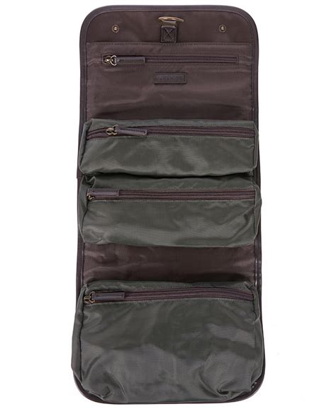 barbour toiletry bag for men.